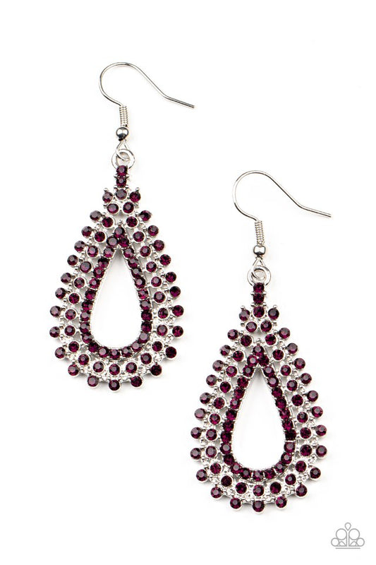 The Works - Purple - Paparazzi Earring Image