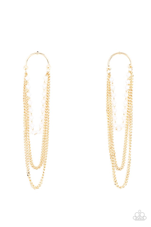 Vintage VIP - Gold - Paparazzi Earring Image