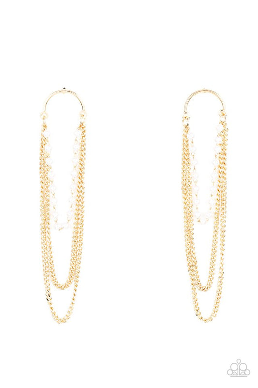 Vintage VIP - Gold - Paparazzi Earring Image