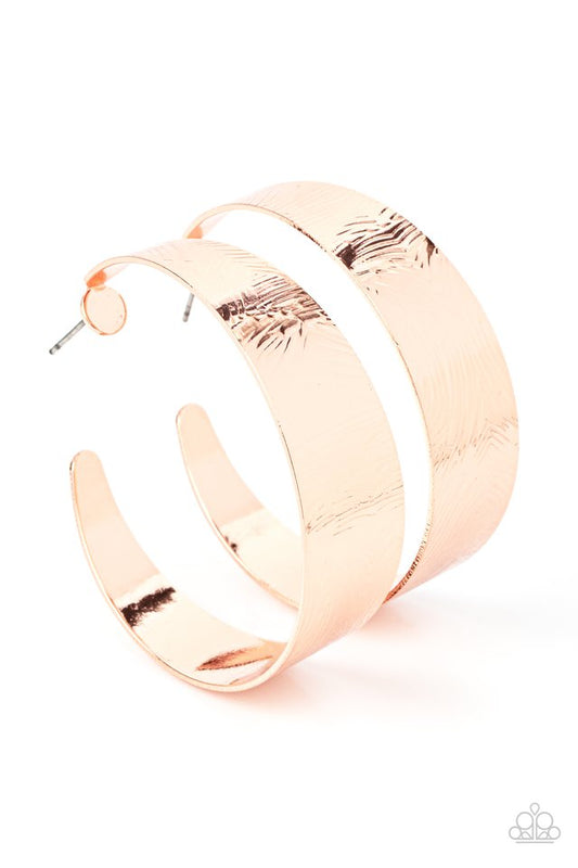 Curve Crushin - Copper - Paparazzi Earring Image