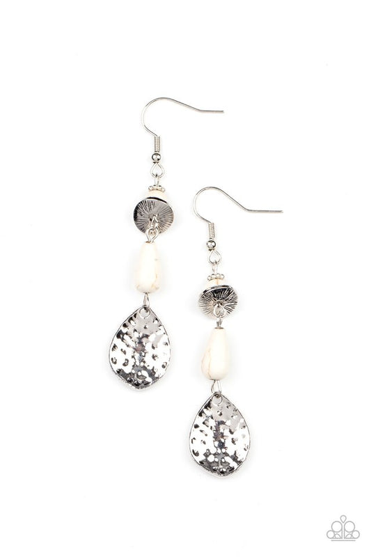 Artfully Artisan - White - Paparazzi Earring Image