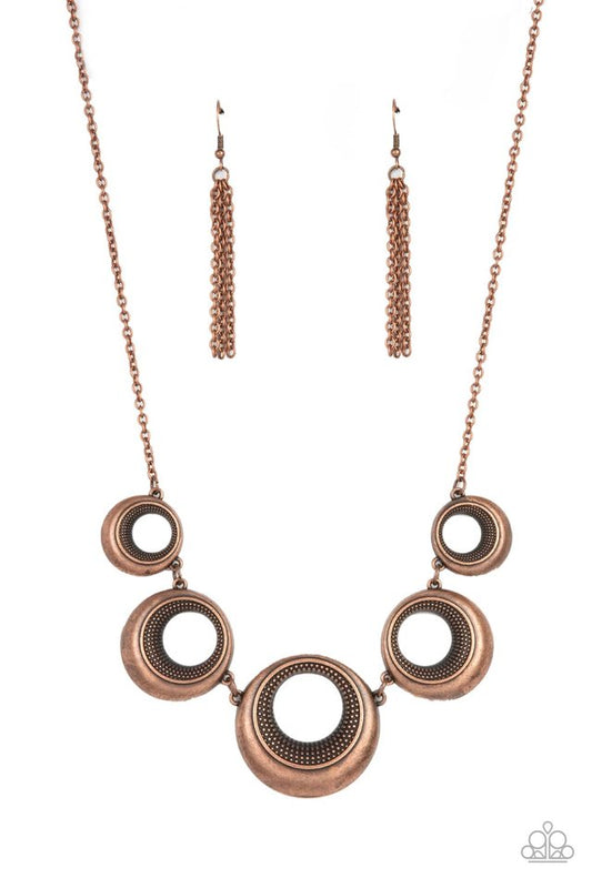 Solar Cycle - Copper - Paparazzi Necklace Image