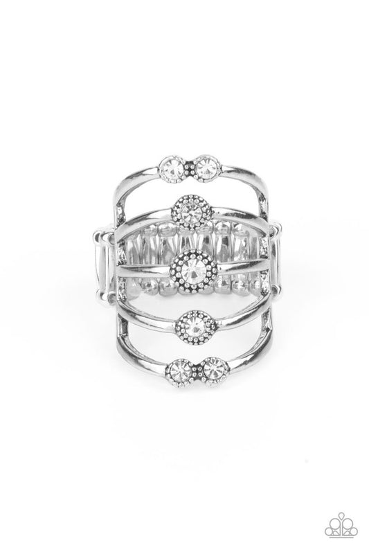 Layer On The Luster - White - Paparazzi Ring Image