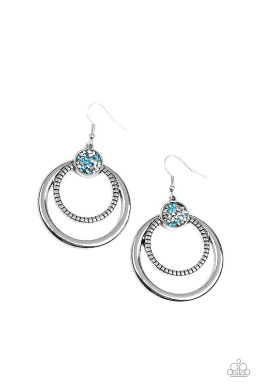 Spun Out Opulence - Blue - Paparazzi Earring Image