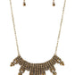 Skyscraping Sparkle - Brass - Paparazzi Necklace Image