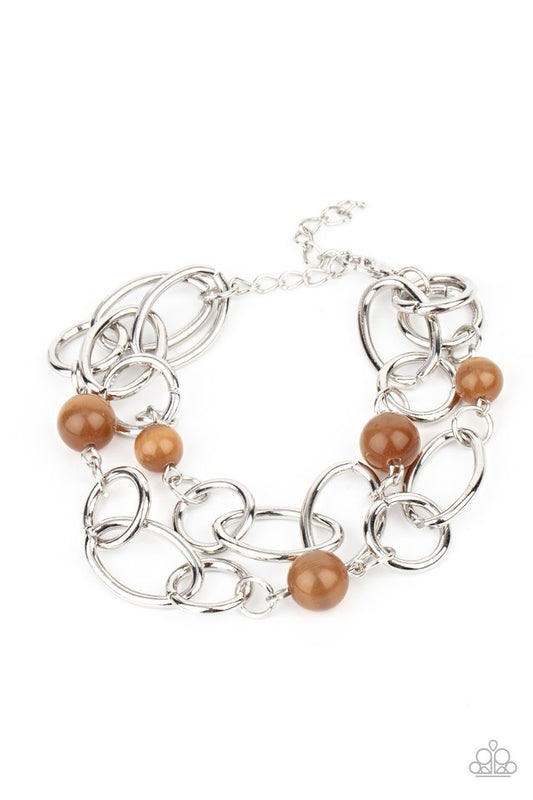 Delightfully Daydreamy - Brown - Paparazzi Bracelet Image