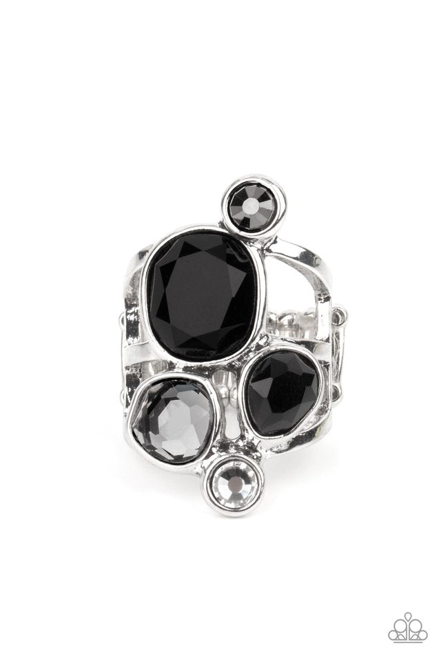 Demandingly Duchess - Black - Paparazzi Ring Image