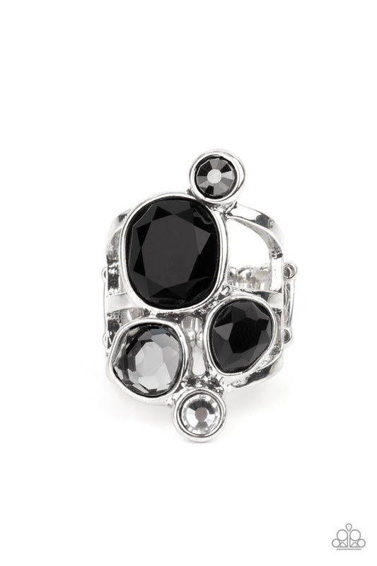 Demandingly Duchess - Black - Paparazzi Ring Image