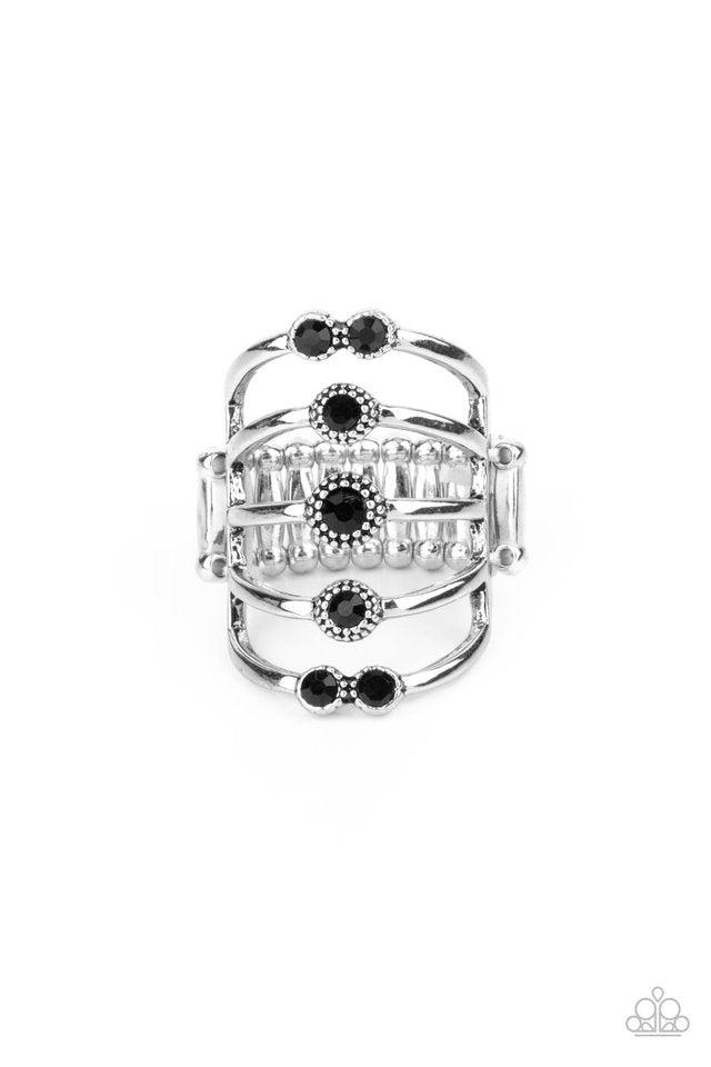 Layer On The Luster - Black - Paparazzi Ring Image
