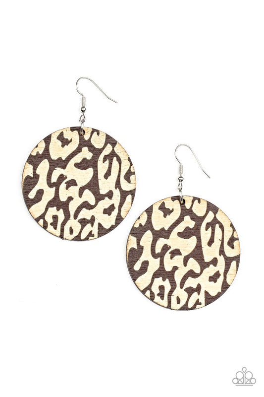 Catwalk Safari - Brown - Paparazzi Earring Image