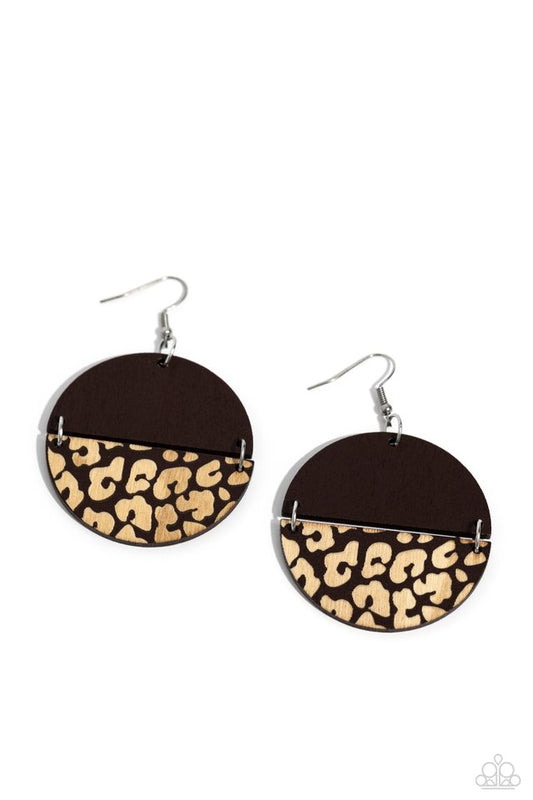 Jungle Catwalk - Brown - Paparazzi Earring Image
