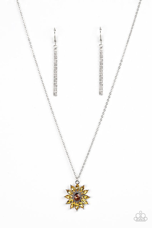 Formal Florals - Yellow - Paparazzi Necklace Image