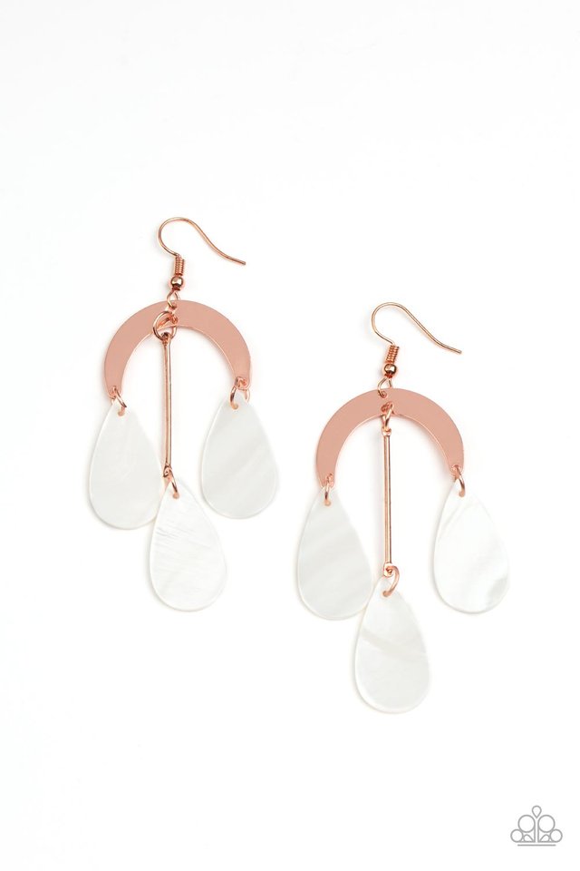 Atlantis Ambience - Copper - Paparazzi Earring Image