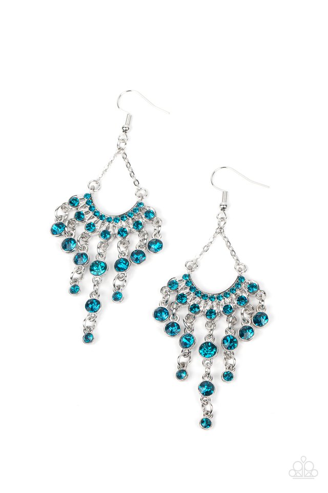 Commanding Candescence - Blue - Paparazzi Earring Image