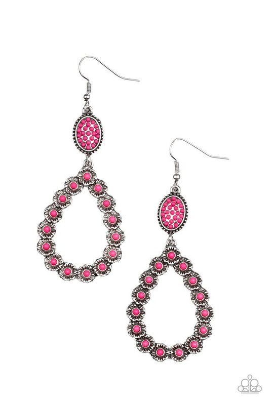Farmhouse Fashion Show - Pink - Paparazzi Earring Image