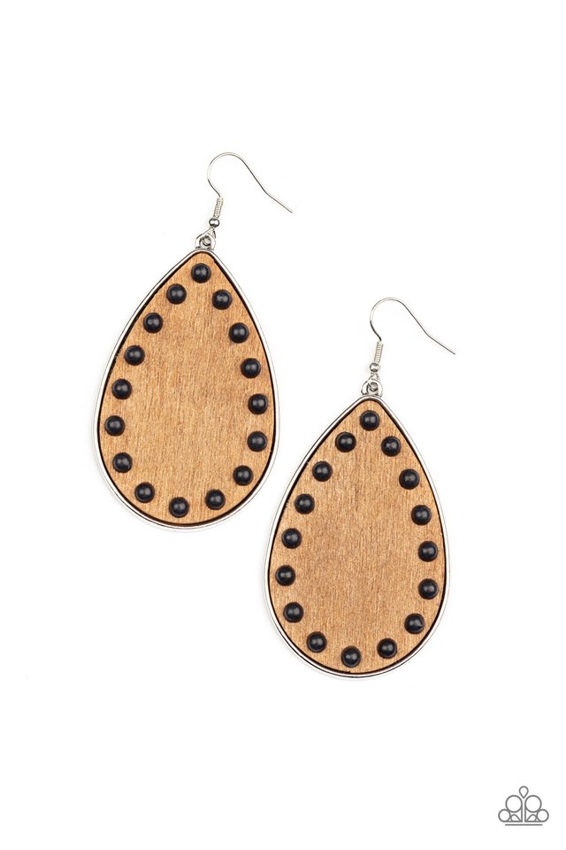 ​Rustic Refuge - Black - Paparazzi Earring Image