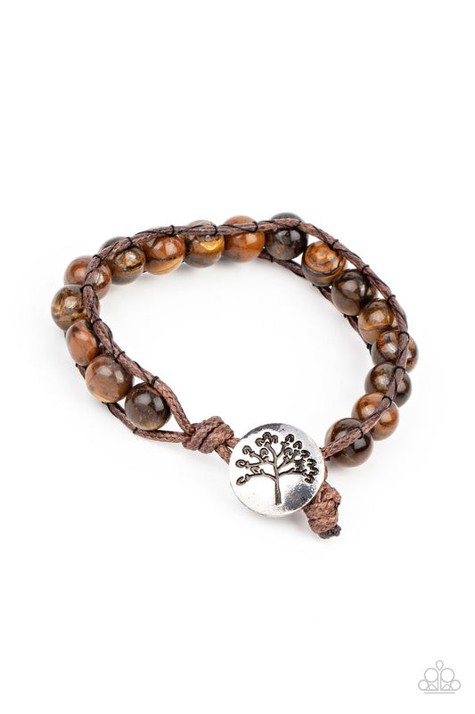 Seasonal Bounty - Brown - Paparazzi Bracelet Image