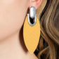 Wildly Workable - Yellow - Paparazzi Earring Image