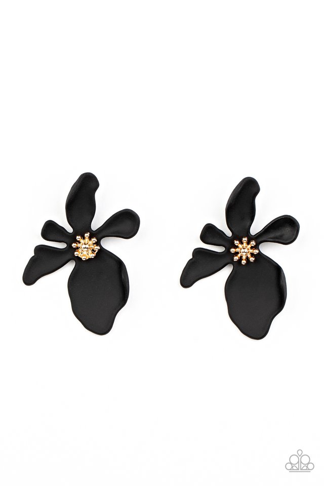 Hawaiian Heiress​ - Black - Paparazzi Earring Image