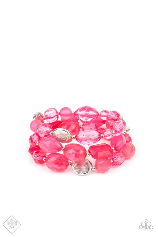 Oceanside Bliss - Pink - Paparazzi Bracelet Image