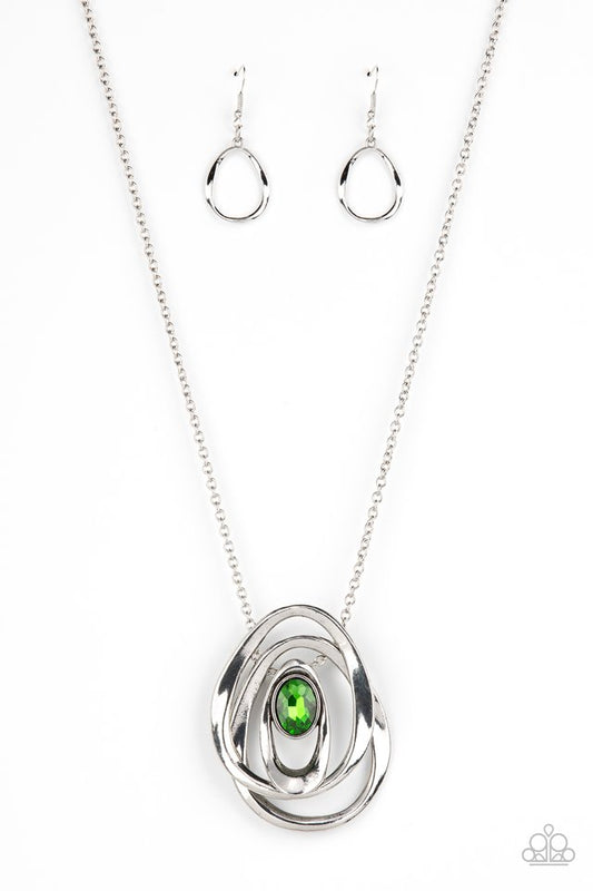 Luminous Labyrinth - Green - Paparazzi Necklace Image
