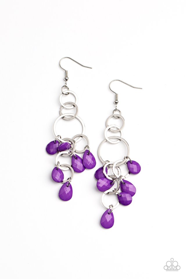 ​Sandcastle Sunset - Purple - Paparazzi Earring Image