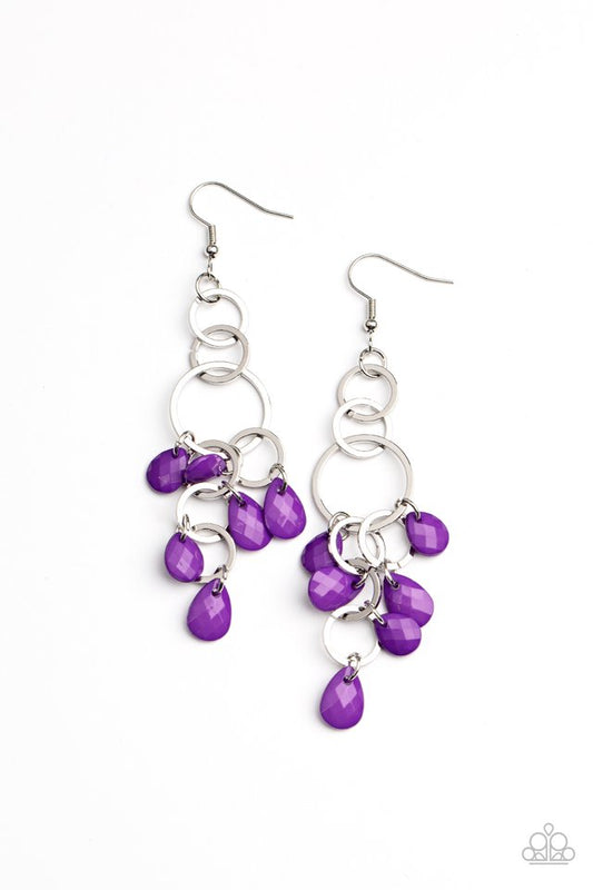 ​Sandcastle Sunset - Purple - Paparazzi Earring Image