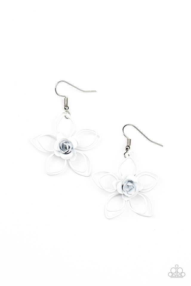 ​Botanical Bonanza - White - Paparazzi Earring Image