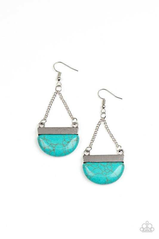Mesa Mezzanine - Blue - Paparazzi Earring Image