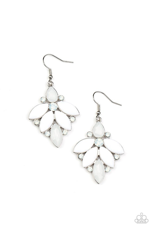 Fantasy Flair - White - Paparazzi Earring Image