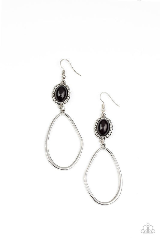 Adventurous Allure - Black - Paparazzi Earring Image