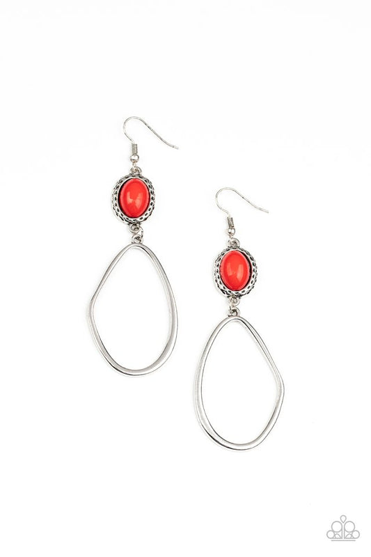 Adventurous Allure - Red - Paparazzi Earring Image