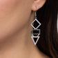 ​Glamorously Geometric - Black - Paparazzi Earring Image