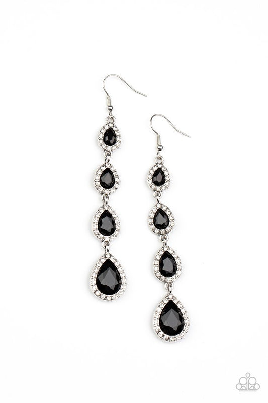 Confidently Classy - Black - Paparazzi Earring Image