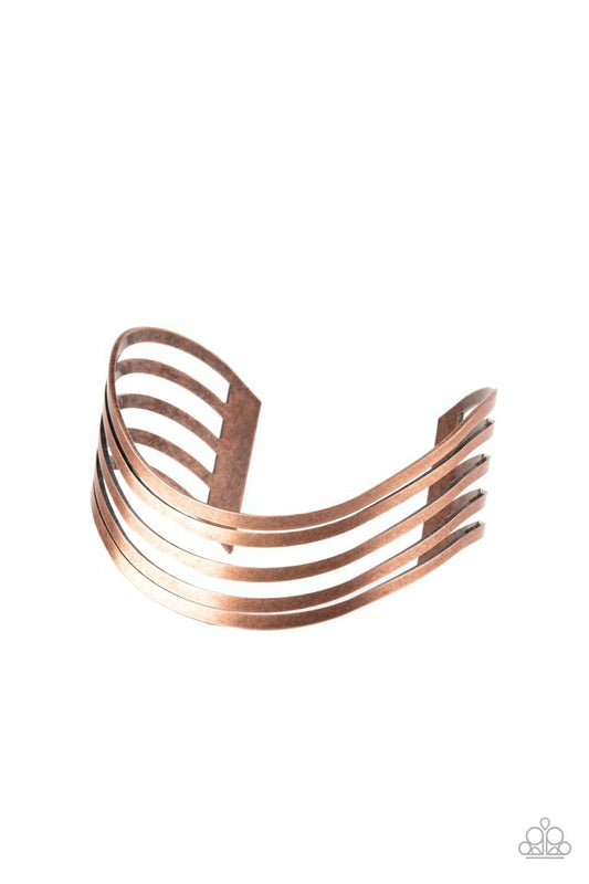 Tantalizingly Tiered - Copper - Paparazzi Bracelet Image