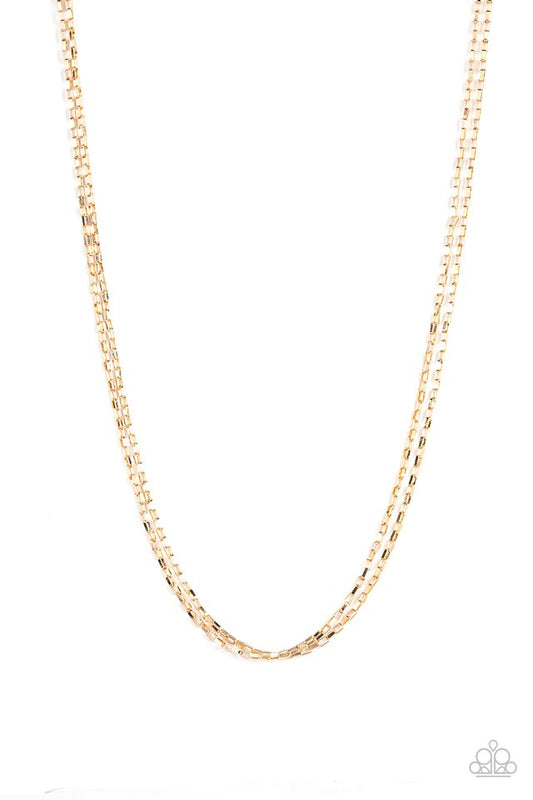 Dead Heat - Gold - Paparazzi Necklace Image