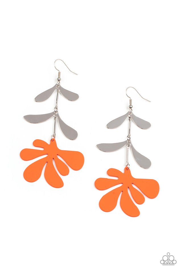 ​Palm Beach Bonanza - Orange - Paparazzi Earring Image