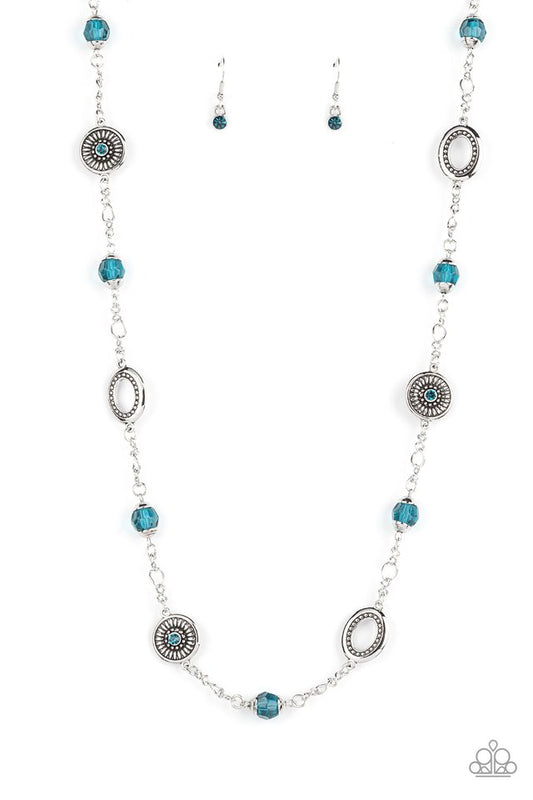 Glammed Up Goals - Blue - Paparazzi Necklace Image