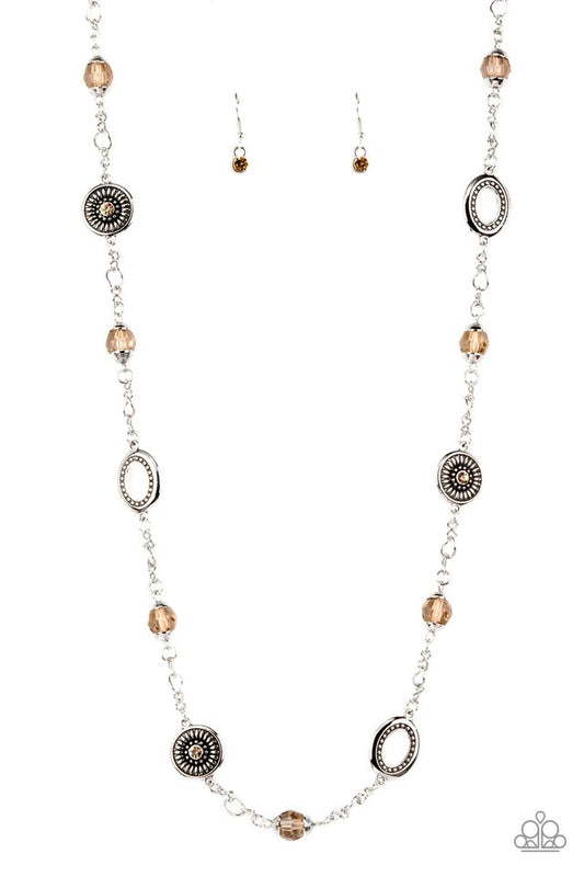 Glammed Up Goals - Brown - Paparazzi Necklace Image