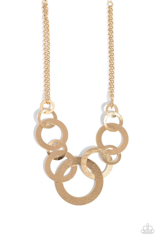 Uptown Links - Gold - Paparazzi Necklace Image