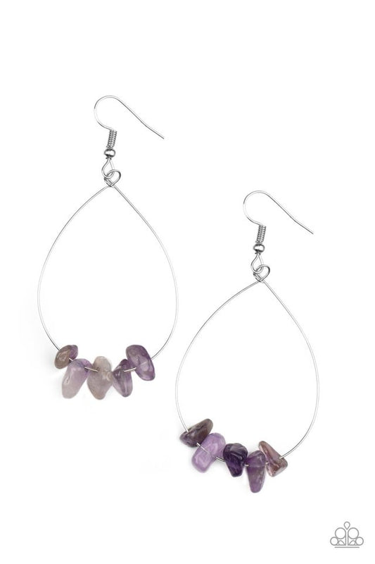 South Beach Serenity - Purple - Paparazzi Earring Image