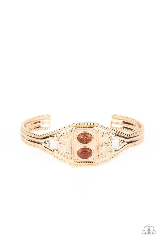 Aztec Allure - Gold - Paparazzi Bracelet Image