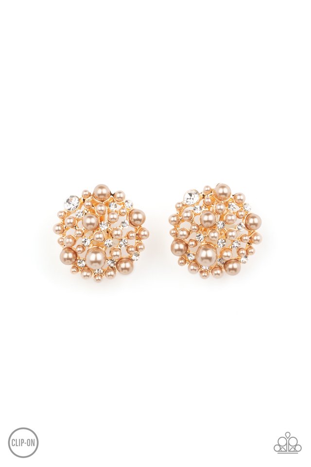 Head To Toe Twinkle - Brown - Paparazzi Earring Image
