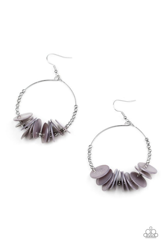 Caribbean Cocktail - Silver - Paparazzi Earring Image