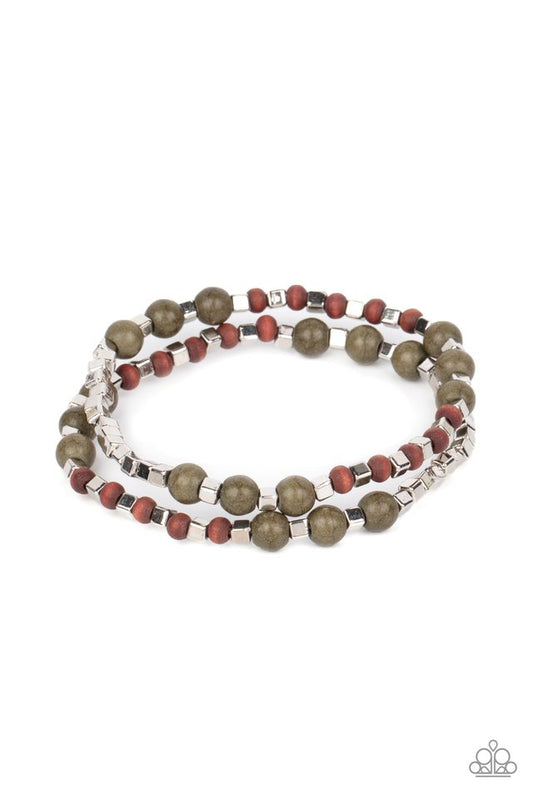 Backcountry Beauty - Green - Paparazzi Bracelet Image