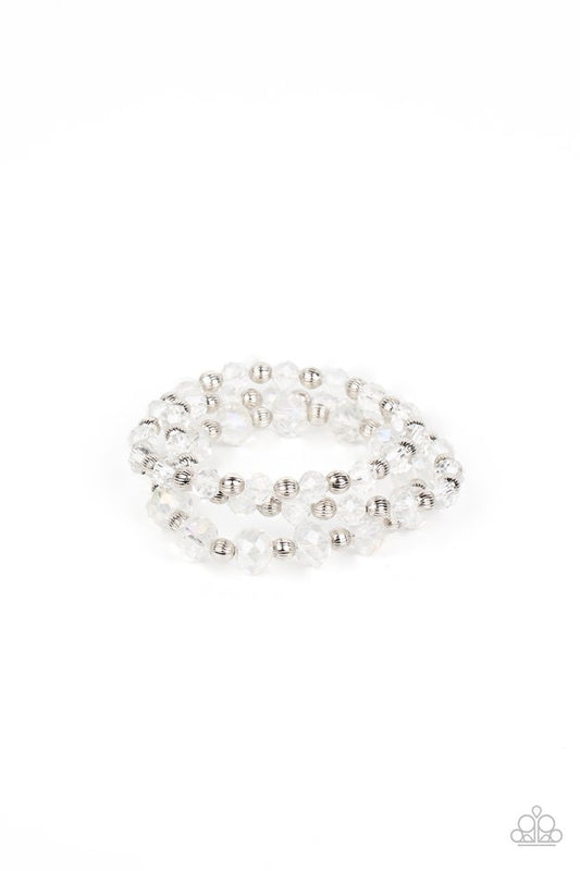 Eiffel Tower Tryst - White - Paparazzi Bracelet Image