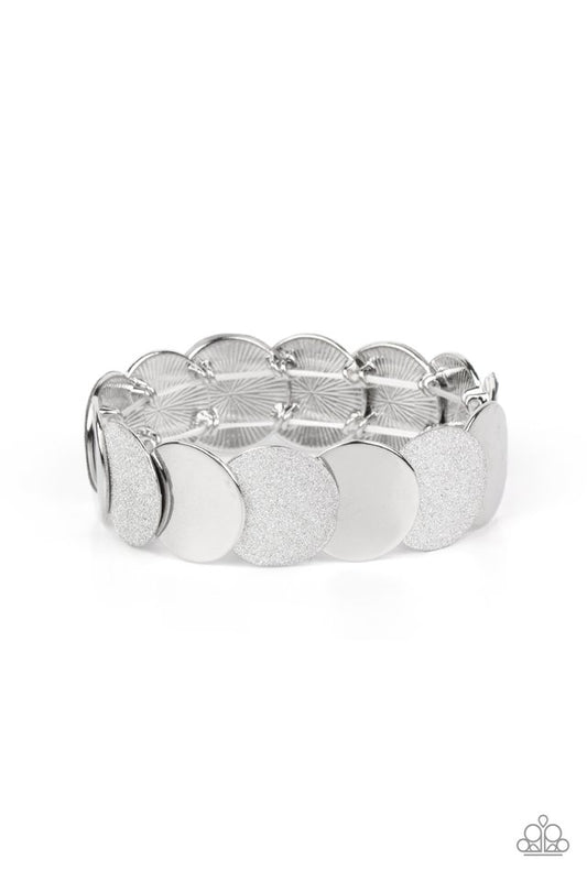 Demurely Disco - Silver - Paparazzi Bracelet Image