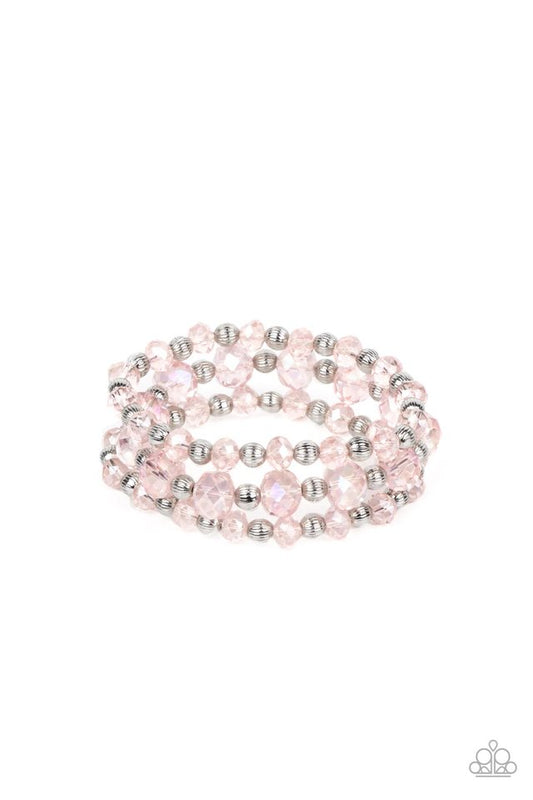 Eiffel Tower Tryst - Pink - Paparazzi Bracelet Image