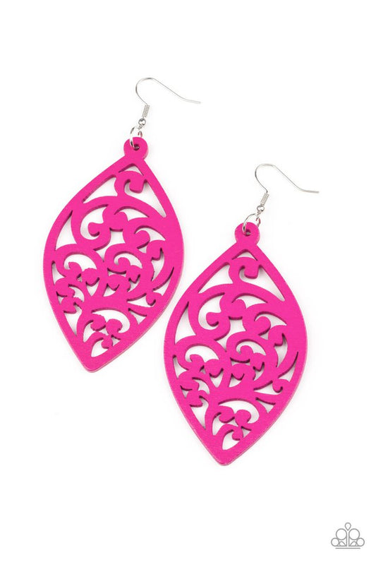 Coral Garden - Pink - Paparazzi Earring Image
