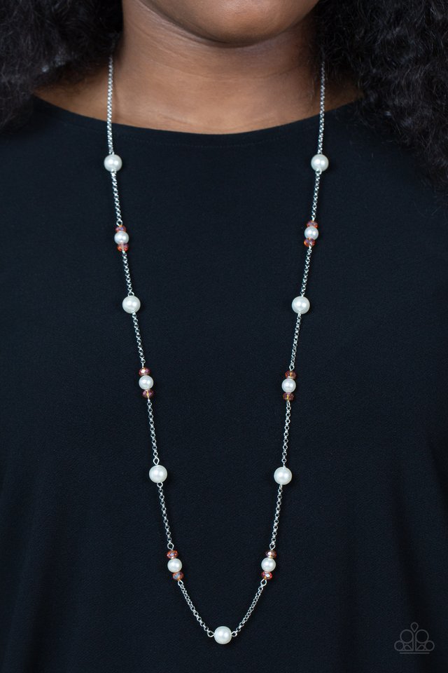 party dress princess orange necklace Paparazzi Necklace - Party Dress Princess - Orange